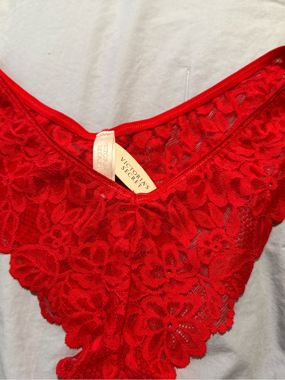 Victoria's Secret Red Floral Lace Bikini